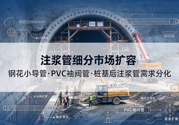 海原注浆管细分市场扩容，隧道钢花小导管、PVC 袖阀管、桩基后注浆管需求分化